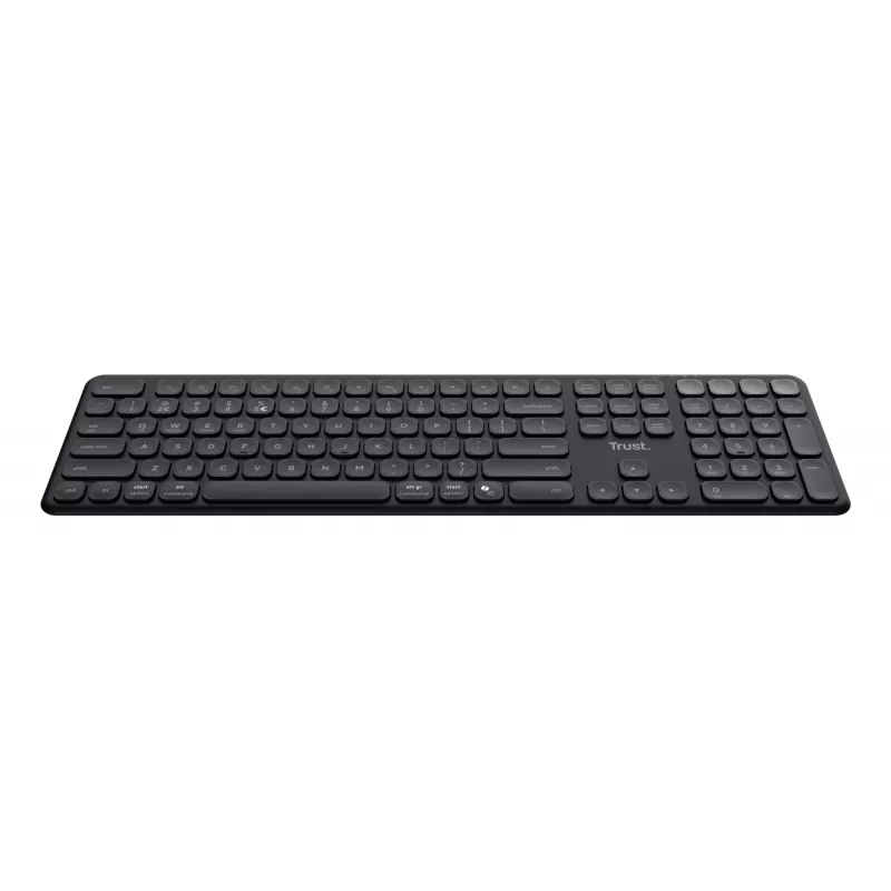 Trust Vaiya Πληκτρολόγιο Universal USB + RF Wireless + Bluetooth AZERTY Βελγικό Μαύρο