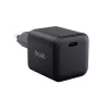 Φορτιστής TRUST Maxo Ultra-μικρό 65W GaN USB-C Μαύρο με καλώδιο 2m