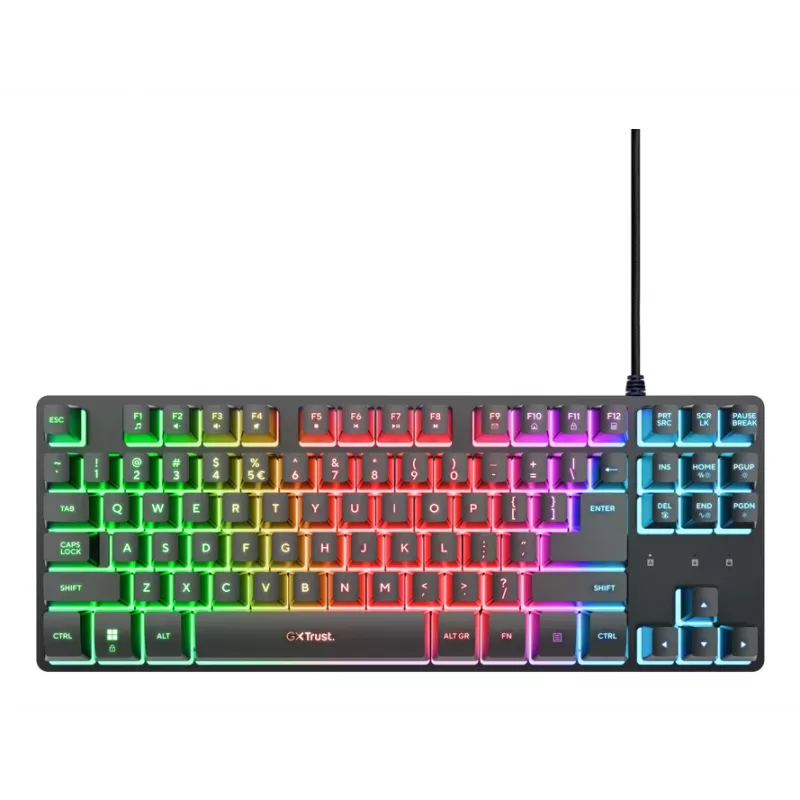 Trust GXT 833 Thado TKL Πληκτρολόγιο Gaming USB AZERTY Βελγικό Μαύρο