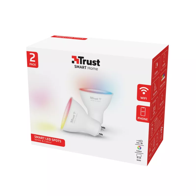 Έξυπνος λαμπτήρας Trust 71292 Wi-Fi Λευκό 50 mm x 50 mm x 54 mm