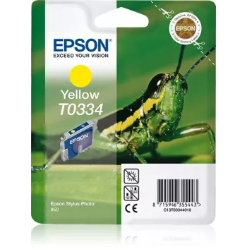 Epson Grasshopper ατομική συσκευασία Κίτρινο T0334, Κίτρινο, μελάνι με χρωστική, 17 ml, 1 τεμ.