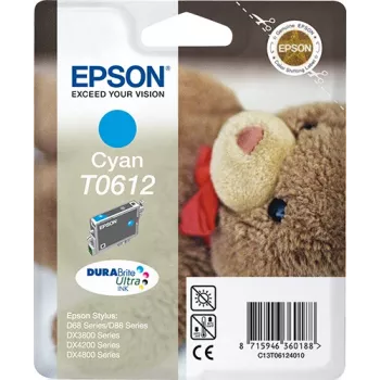 Epson Teddybear ατομική συσκευασία Cyan T0612 DURABrite Ultra μελάνι, Cyan, 8 ml, 1 τεμ.