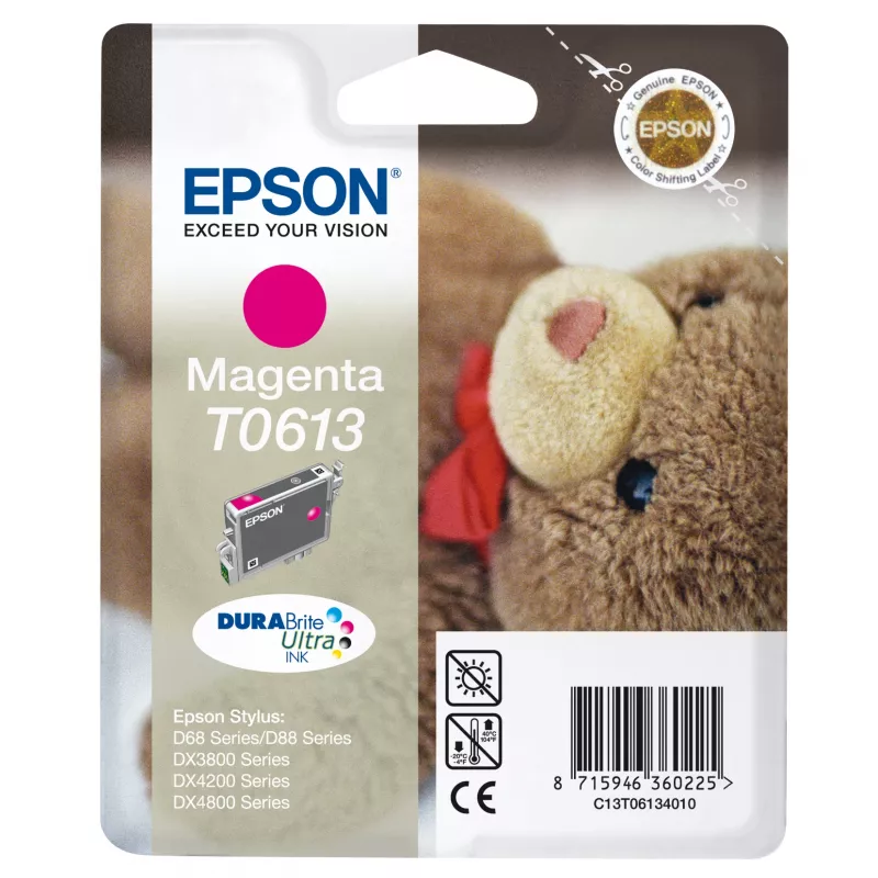 Epson Teddybear ατομική συσκευασία Magenta T0613 DURABrite Ultra μελάνι