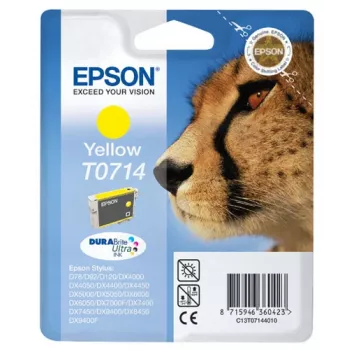 Epson Cheetah ατομική συσκευασία Κίτρινο T0714 DURABrite Ultra μελάνι