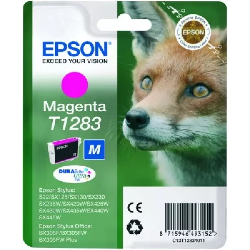 Epson Fox μεμονωμένη συσκευασία ματζέντα T1283 DURABrite Ultra μελάνη