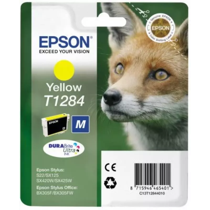 Epson Fox μεμονωμένη συσκευασία κίτρινο T1284 DURABrite Ultra μελάνη