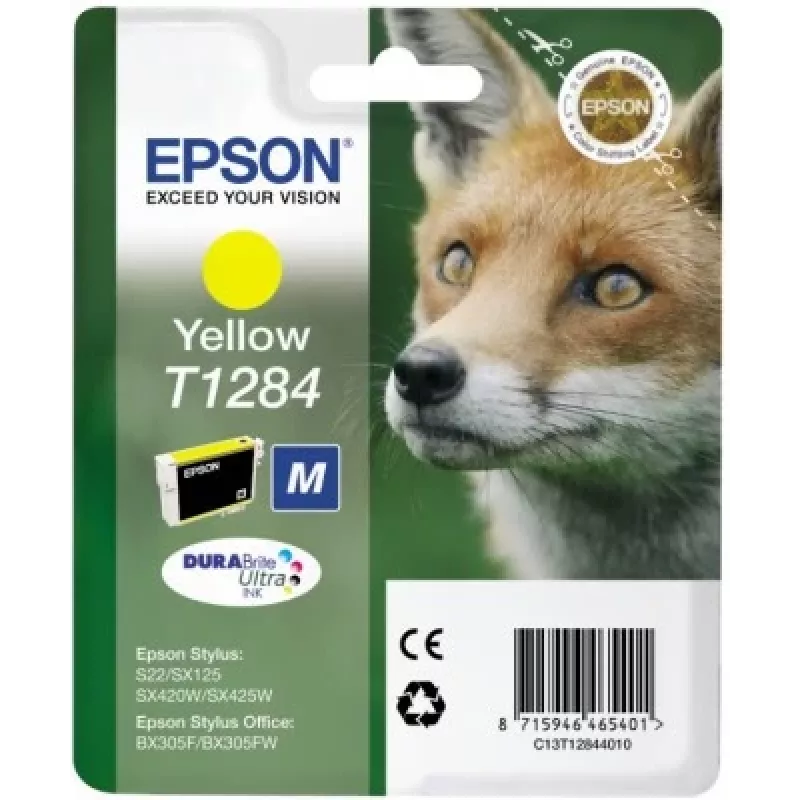 Epson Fox μεμονωμένη συσκευασία κίτρινο T1284 DURABrite Ultra μελάνη