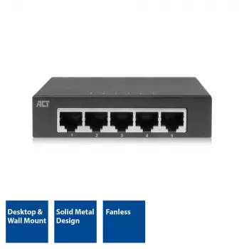 Unmanaged switch ACT AC4415 Gigabit Ethernet 5 θυρών 10 Gbit/s