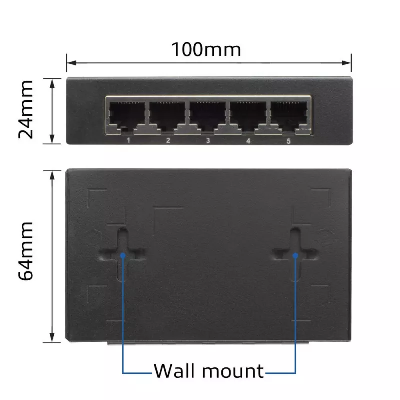 Unmanaged switch ACT AC4415 Gigabit Ethernet 5 θυρών 10 Gbit/s