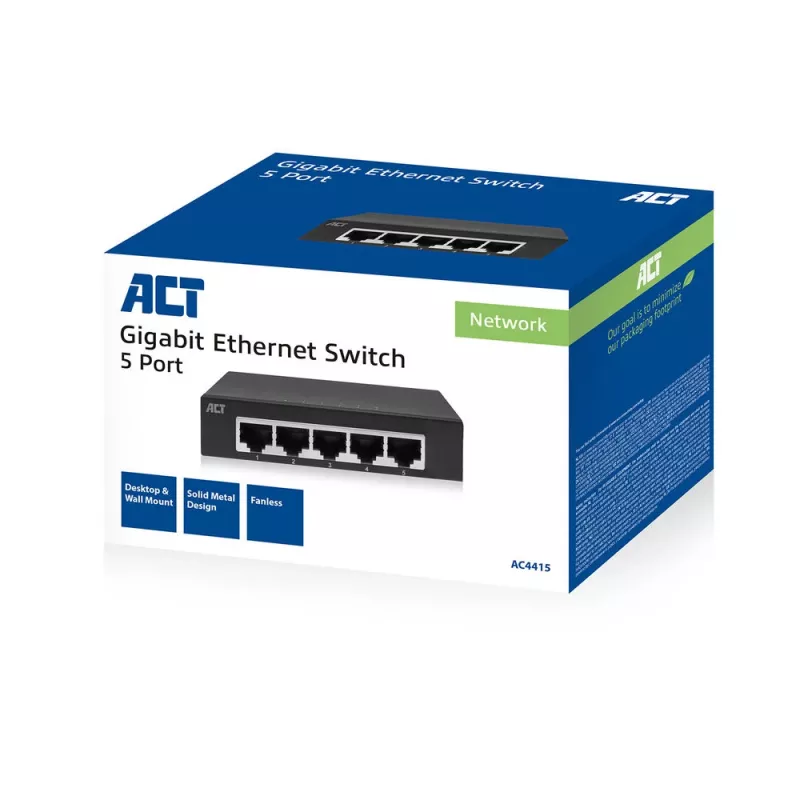 Unmanaged switch ACT AC4415 Gigabit Ethernet 5 θυρών 10 Gbit/s