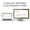 ACT AC7536 προσαρμογέας καλωδίου βίντεο 0,24 m HDMI + USB DisplayPort μαύρο