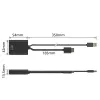 ACT AC7536 προσαρμογέας καλωδίου βίντεο 0,24 m HDMI + USB DisplayPort μαύρο