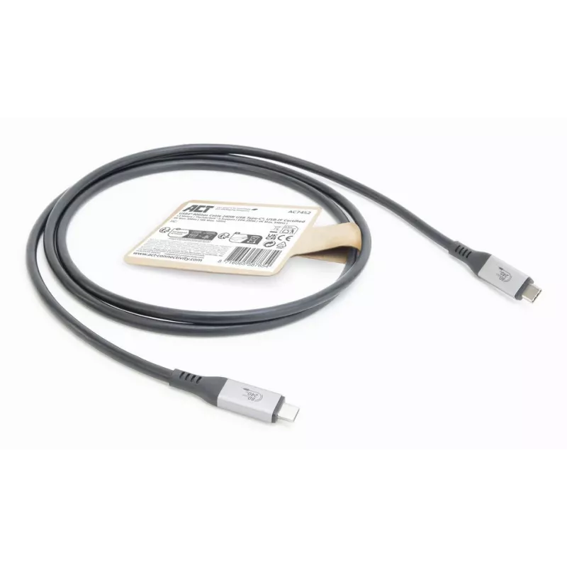 ACT καλώδιο USB4 80Gbps Thunderbolt 5 240W USB Type-C, πιστοποιημένο USB-IF, 1,5 μέτρα