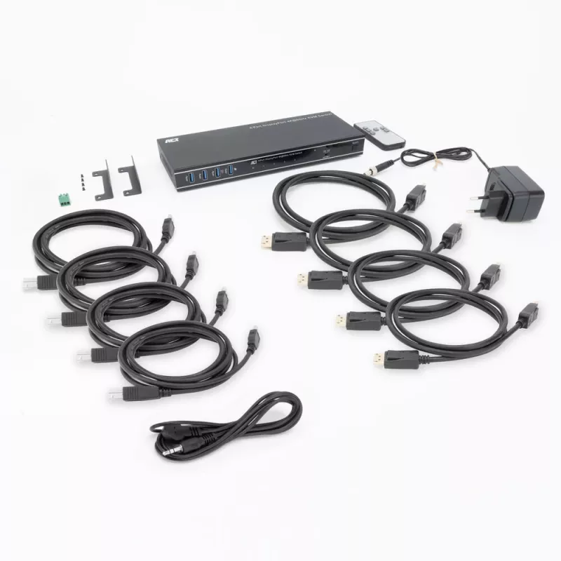 ACT διακόπτης KVM 4 θυρών DisplayPort 4K@60Hz