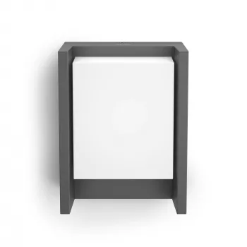 Εξωτερικό φωτιστικό τοίχου Philips myGarden Arbour 6 W LED, αλουμίνιο, μαύρο, 220–240 V, 75 × 166 × 166 mm
