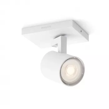 Επιφανειακό φωτιστικό Signify Philips myLiving 5309031P0, GU10 LED 3.5W, 2700K, 255 lm, λευκό, dimmable