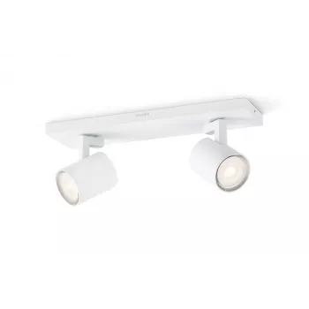 Επιφανειακό φωτιστικό Philips myLiving 5309231P0, GU10 LED 7 W, 2700 K, 255 lm, 2 φώτων, dimmable, λευκό
