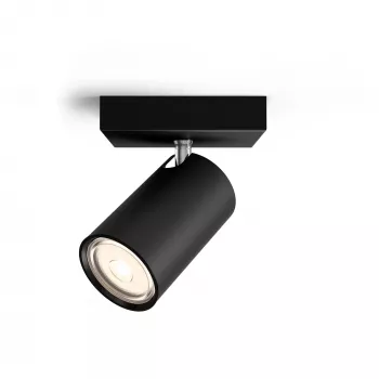 Philips myLiving Kosipo φωτιστικό οροφής/τοίχου, επιτοίχιο φωτιστικό, GU10, 1 λαμπτήρας, LED, 220-240 V, μαύρο