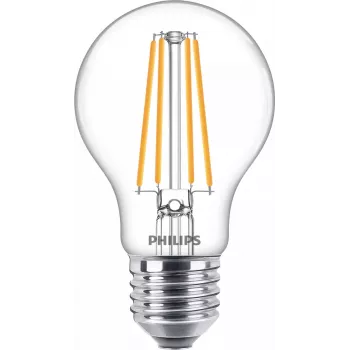 Philips LED Filament λαμπτήρας E27 συσκευασία 3 τεμ., 8,5 W (ισοδύναμο 75 W), 2700 K