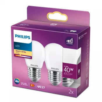 Philips λαμπτήρας LED θερμό λευκό 2700 K 4,3 W E27 F