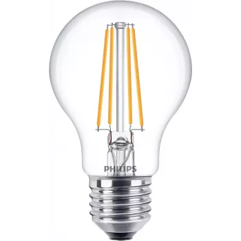 Philips Filament Bulb Clear 60W A60 E27 x3, 7 W, 60 W, E27, 806 lm, 15000 h, θερμό λευκό