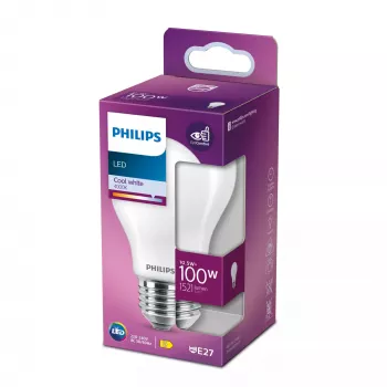 Philips Filament λαμπτήρας ματ 100W A60 E27, 10,5 W, 100 W, E27, 1521 lm, 15000 h, ουδέτερο λευκό