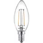 Philips Filament κερί διαφανές 25W Filament B35 E14 x2, 2 W, 25 W, E14, 250 lm, 15000 h, θερμό λευκό