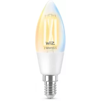 Έξυπνη λάμπα WiZ Filament Candle διαφανές 4,9 W C35 E14 Wi-Fi λευκό