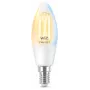Έξυπνη λάμπα WiZ Filament Candle διαφανές 4,9 W C35 E14 Wi-Fi λευκό