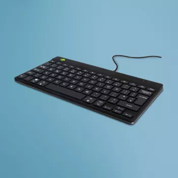 R-Go Tools Εργονομικό πληκτρολόγιο R-Go Compact Break, συμπαγές πληκτρολόγιο με λογισμικό διαλειμμάτων, QWERTY (UK), ενσύρματο, μαύρο