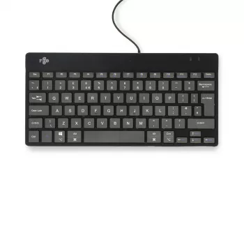 R-Go Tools Εργονομικό πληκτρολόγιο R-Go Compact Break, συμπαγές πληκτρολόγιο με λογισμικό διαλειμμάτων, QWERTY (UK), ενσύρματο, μαύρο