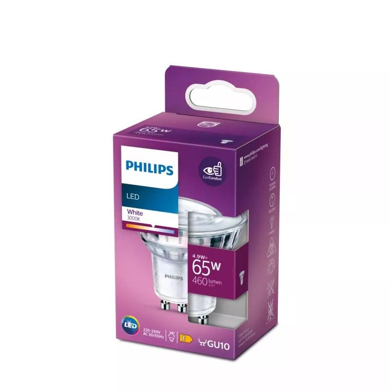 LED-λάμπα Philips 4,9 W GU10 λευκό 3000 K 460 lm
