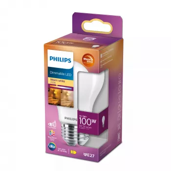 Philips Filament λαμπτήρας ματ 100W A60 E27, 10,5 W, 100 W, E27, 1521 lm, 15000 h, θερμή λάμψη