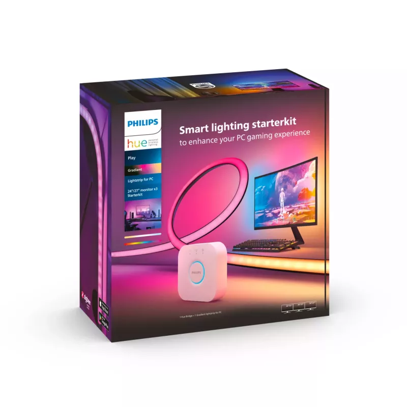 Έξυπνη ταινία φωτισμού Philips Play Gradient Lightstrip για PC Bluetooth Zigbee