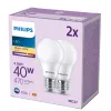 Philips Λαμπτήρας 40W A60 E27 x2, 4,9 W, 40 W, E27, 470 lm, 15000 h, Θερμό λευκό