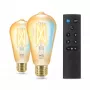 WiZ Filament Bulb Amber 50 W ST64 E27 x2, Έξυπνος φωτισμός, Wi-Fi/Bluetooth, Χρυσό, Wi-Fi 4 (802.11n), 802.11b, 802.11g, LED, E27