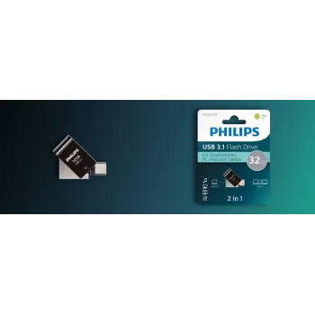 Philips FM32DC152B/00 USB Stick 32 GB USB Type-C 3.2 Gen 1 (3.1 Gen 1) Μαύρο