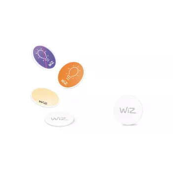 WiZ NFC Tag 4 τεμ., Ασύρματο, NFC, Λευκό, IP20, Πλαστικό, Δεν απαιτείται