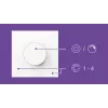 WiZ Smart Dial Switch Philips Ασύρματο Wi-Fi Λευκό Μπαταρία 5V