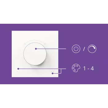 WiZ Smart Dial Switch Philips Ασύρματο Wi-Fi Λευκό Μπαταρία 5V