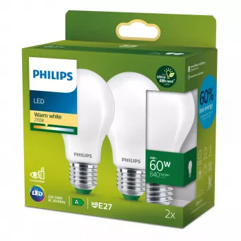 Philips Filament Λαμπτήρας Θαμπός 60W A60 E27 4W Θερμό Λευκό 840lm