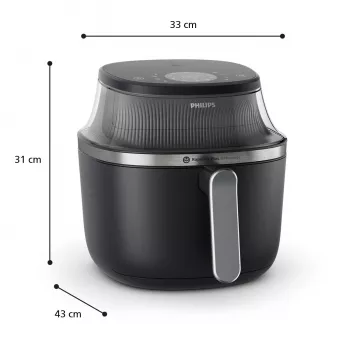 Philips 3000 series NA331/00 Φριτέζα Μεμονωμένη 6,2 L Ελεύθερη Μονάδα 1700 W Φριτέζα Θερμού Αέρα Μαύρο, Ασημί