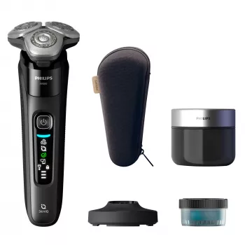Ηλεκτρική Περιστροφική Ξυριστική Μηχανή Philips i9000 X9000/30 — Υγρή & Στεγνή, SkinIQ, Ενσωματωμένη Μπαταρία Li-Ion, Σταθμός Φόρτισης και Καθαρισμού