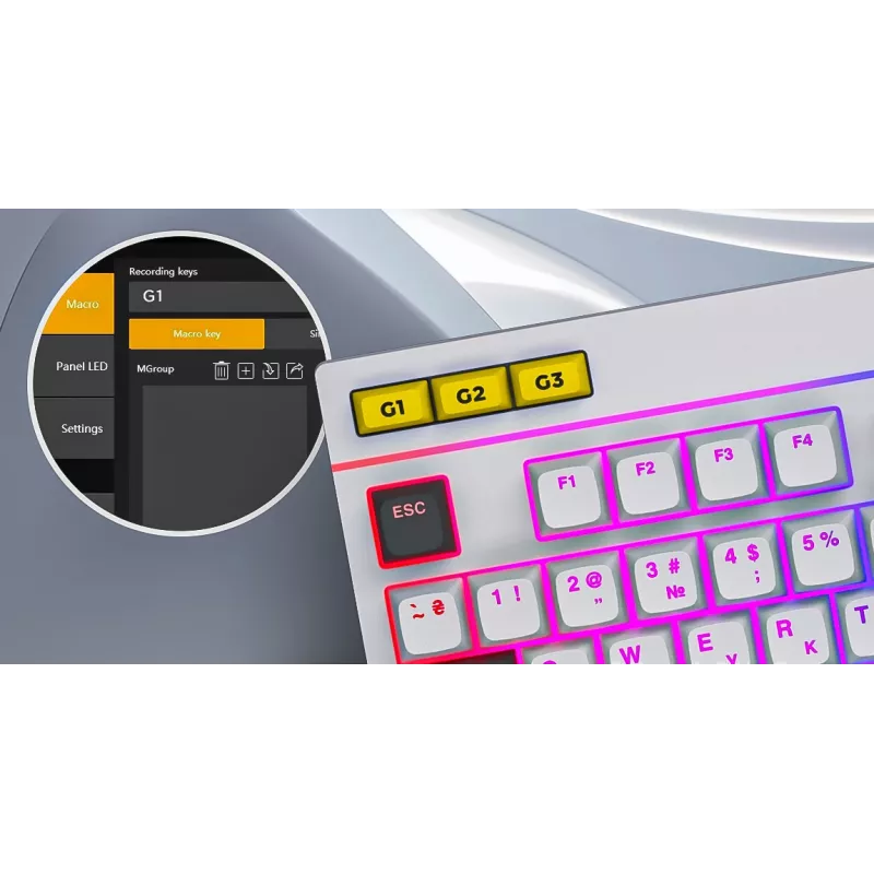 HATOR Icefall Πληκτρολόγιο Gaming USB QWERTY US English Μαύρο RGB LED