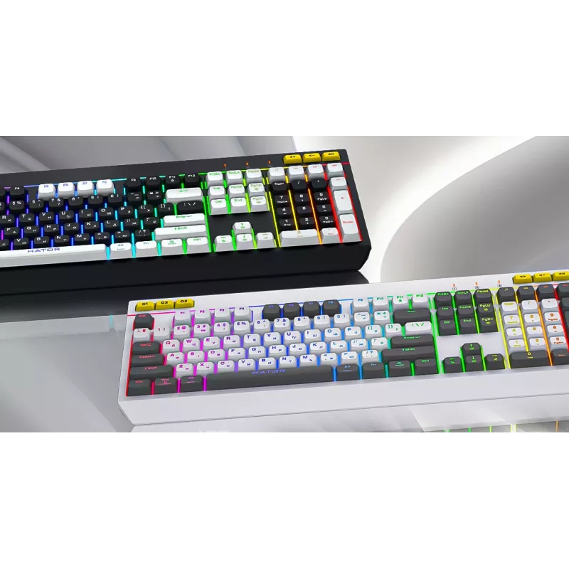 HATOR Icefall Πληκτρολόγιο Gaming USB QWERTY US English Μαύρο RGB LED