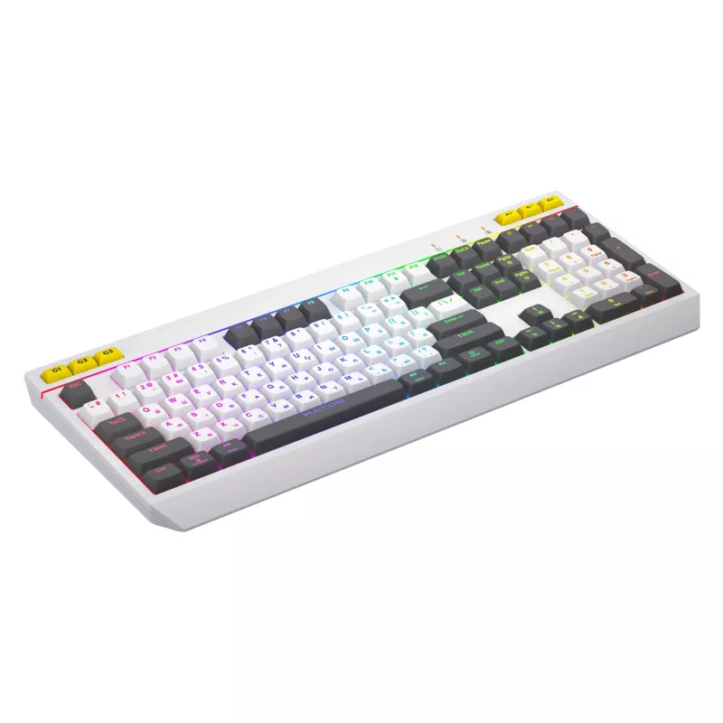HATOR Icefall Πληκτρολόγιο Gaming USB QWERTY US-Αγγλικά Λευκό Full-Size RGB LED