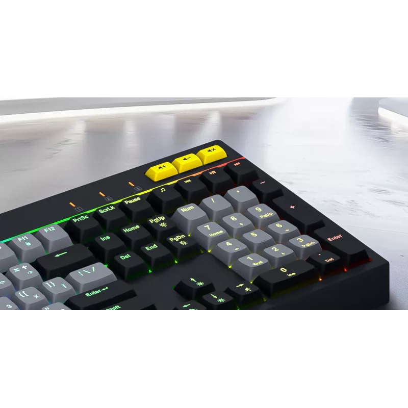 HATOR Icefall Πληκτρολόγιο Gaming USB QWERTY US-Αγγλικά Λευκό Full-Size RGB LED
