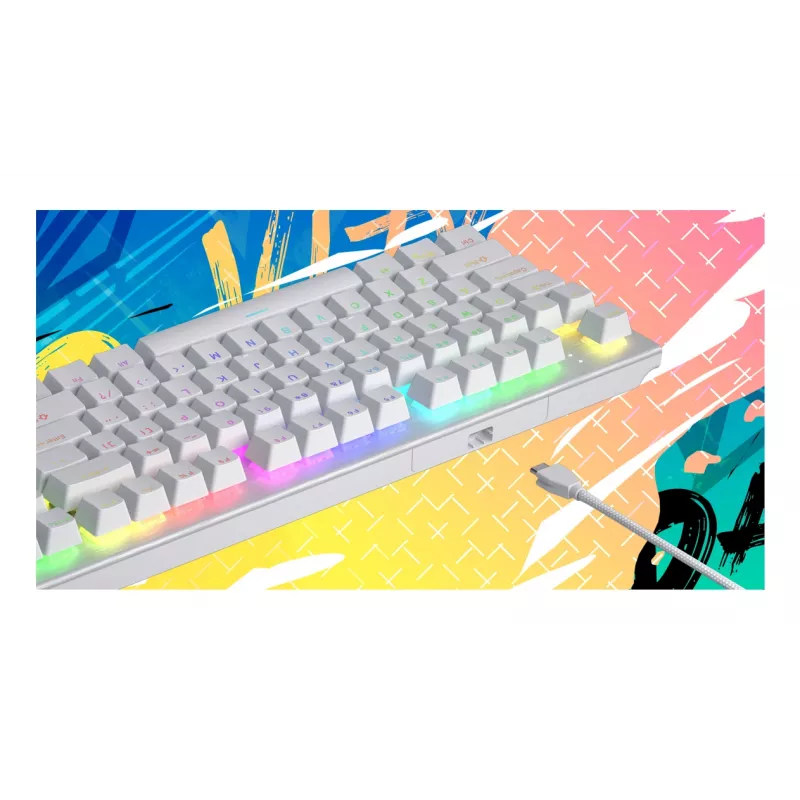 HATOR Gravity X TKL Πληκτρολόγιο Gaming USB QWERTY US English Λευκό