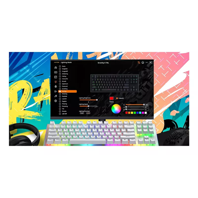 HATOR Gravity X TKL Πληκτρολόγιο Gaming USB QWERTY US English Λευκό