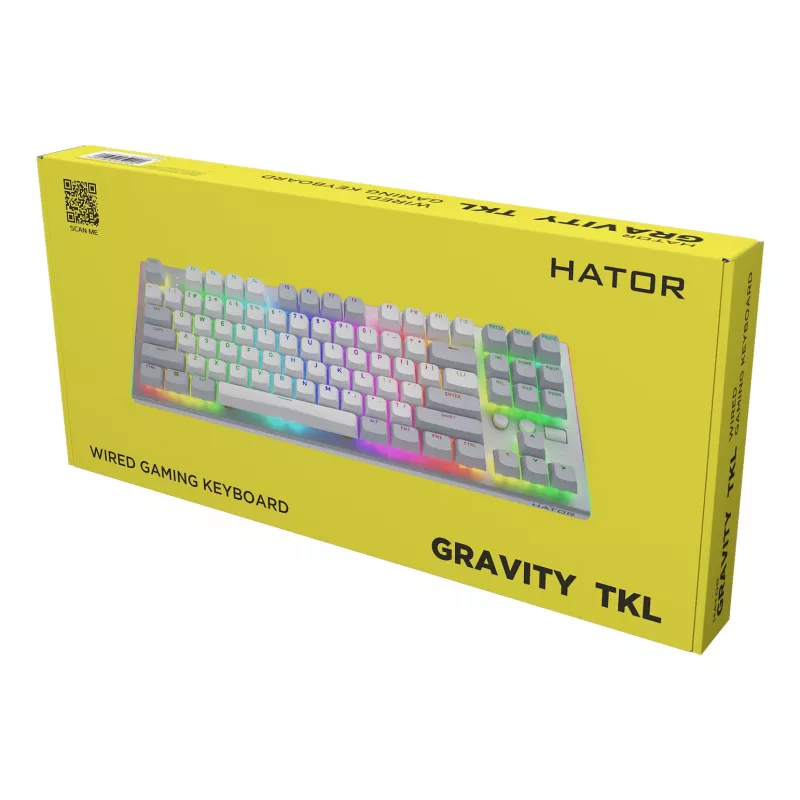 HATOR Gravity TKL Πληκτρολόγιο Gaming USB QWERTY US English Λευκό